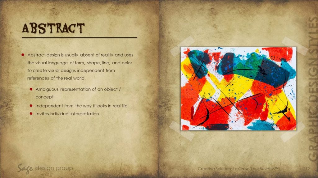 Abstract - Graphic Design Styles - Sage Design Group - Annette Sage, CEO