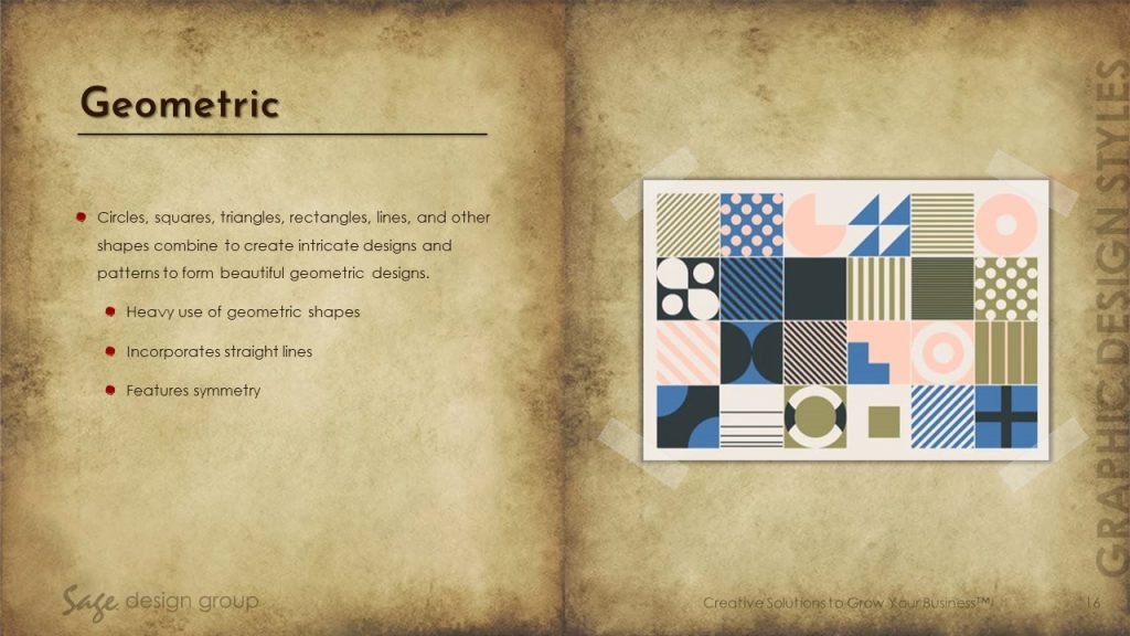 Geometric - Graphic Design Styles - Sage Design Group - Annette Sage, CEO