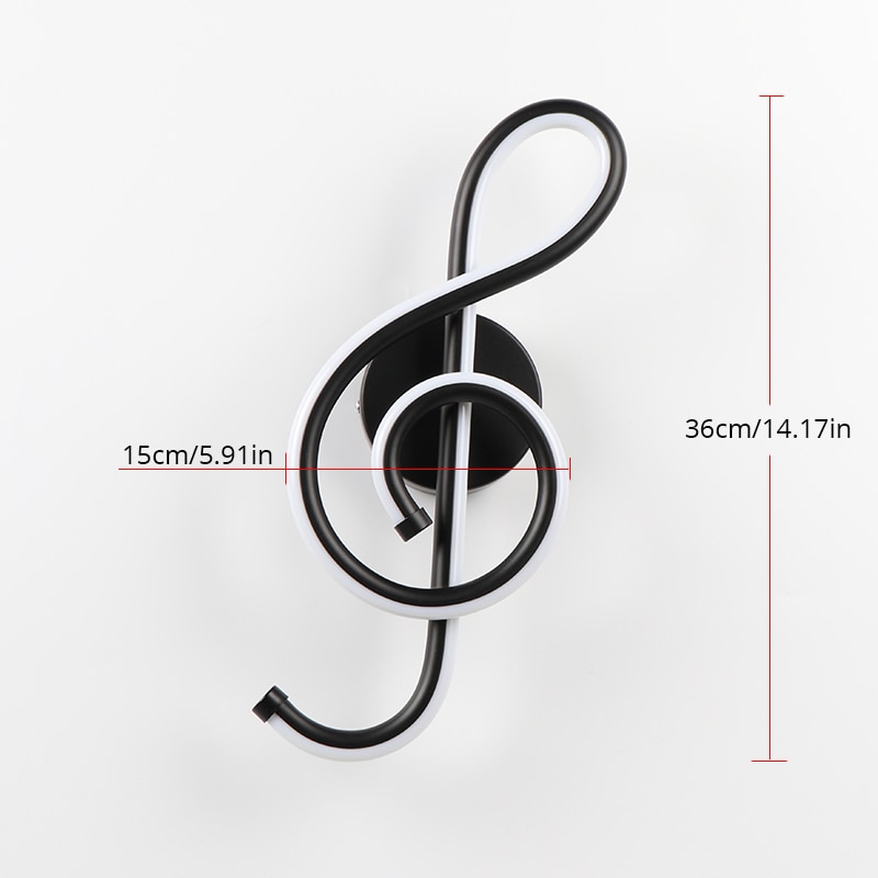 Modern G-Treble Clef Iron LED Wall Sconce - Sage Design Group