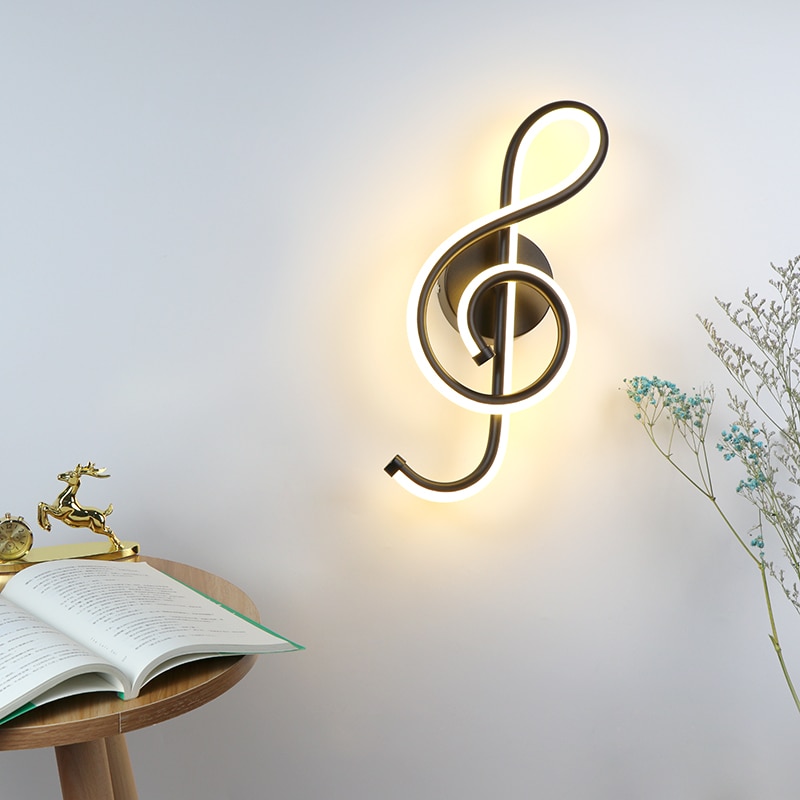 Modern G-Treble Clef Iron LED Wall Sconce - Sage Design Group