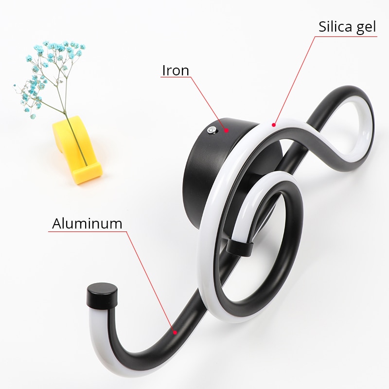 Modern G-Treble Clef Iron LED Wall Sconce - Sage Design Group