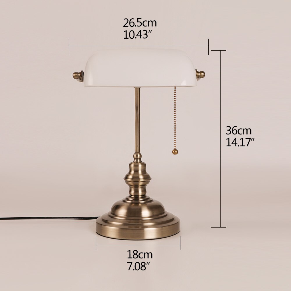 Vintage Banker Table Lamp - Image 9