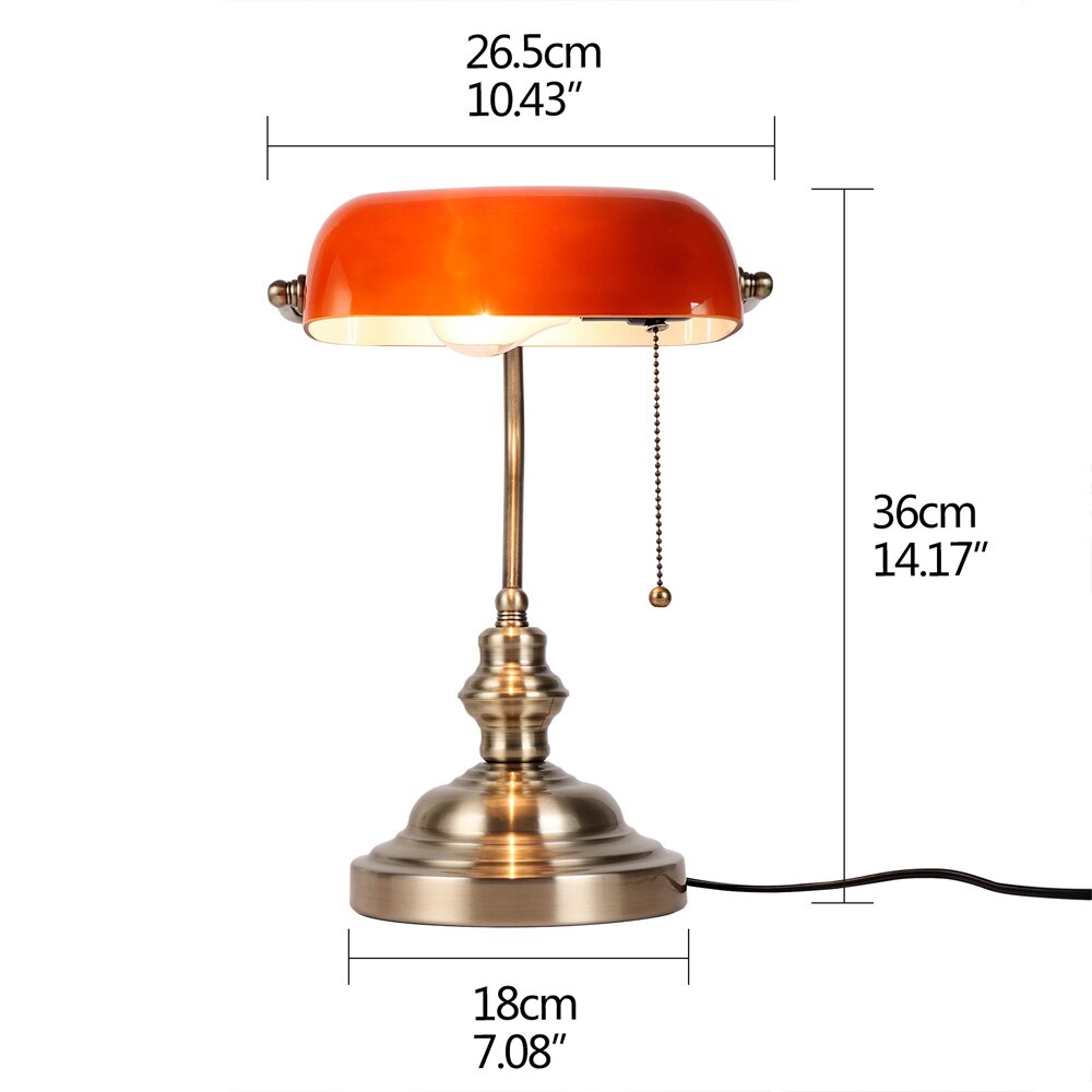 Vintage Banker Table Lamp - Image 6