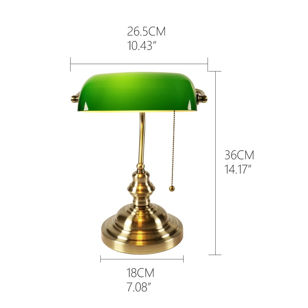 Vintage Banker Table Lamp - Image 5