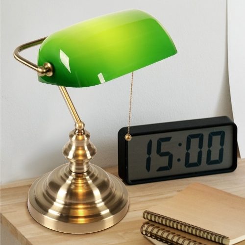 Vintage Banker Style Table Lamp - Sage Design Group