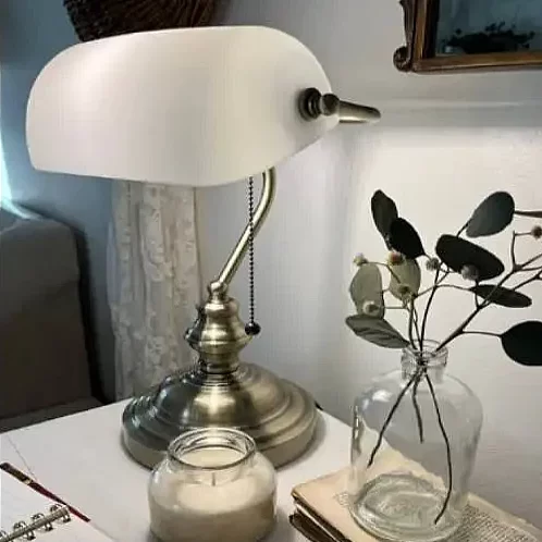 Vintage Banker Table Lamp - Sage Design Group - Annette Sage, CEO