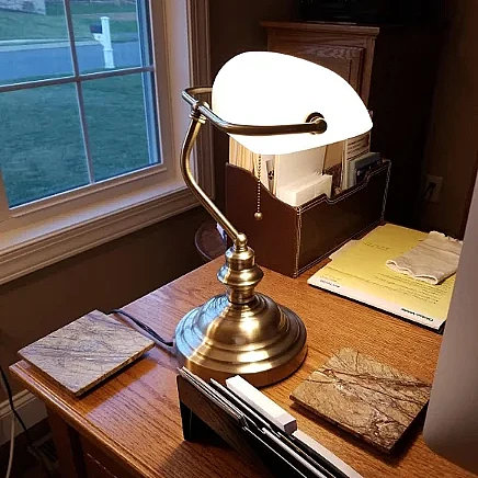 Vintage Banker Table Lamp - Sage Design Group - Annette Sage, CEO