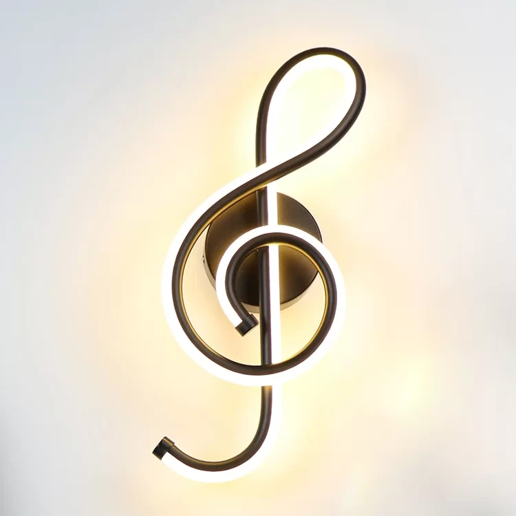 Modern G-Treble Clef Iron LED Wall Sconce - Sage Design Group